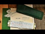 Faber Castell 62/82 pocket slide rule manual sleeve 1960 Germany