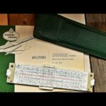 Faber Castell 62/82 pocket slide rule manual sleeve 1960 Germany