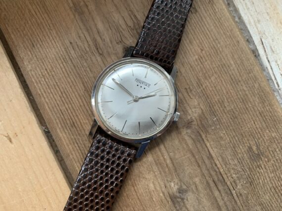 Pontiac steel handwind dress watch 1960 Switzerland Belgium - Image 2