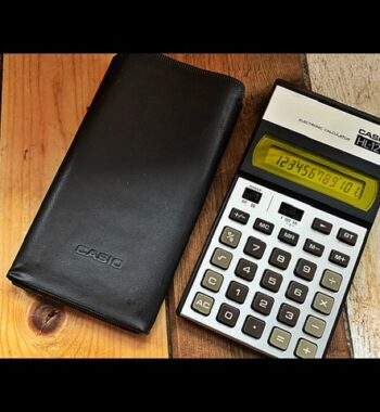 Casio HL-121 electronic calculator pouch 1980 Japan