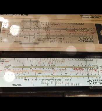 Faber Castell Chemie Verlag slide rule sleeve manual 1970 Germany