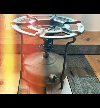 Coleman 518 Solus collapsable brass stove, made in the late 1940's in Canada