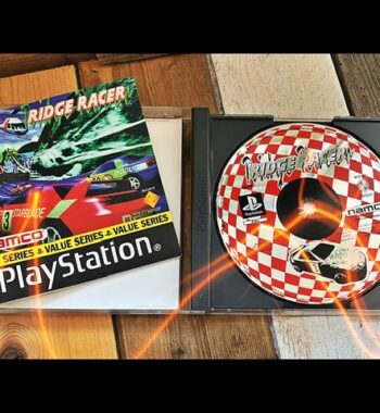 Ridge Racer PS1 video game PAL box manual 1994 Japan