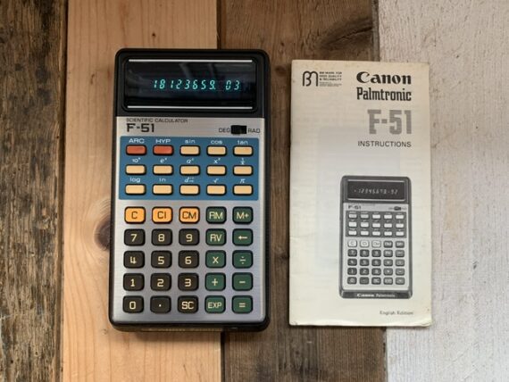 Canon Palmtronic F-51 scientific calculator manual 1976 Japan - Image 2