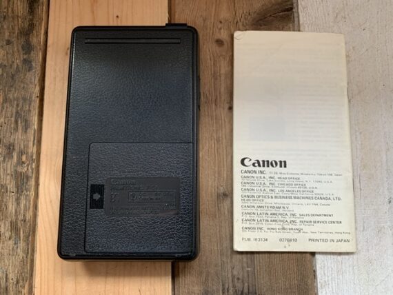 Canon Palmtronic F-51 scientific calculator manual 1976 Japan - Image 3
