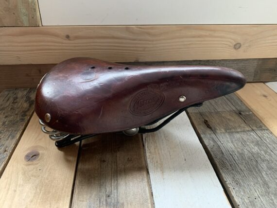 Lepper Weltmeister leather saddle bike brown 1990 Holland - Image 2