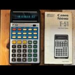 Canon Palmtronic F51 scientific calculator manual 1976 Japan