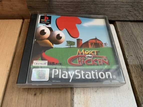 Mort the Chicken PS1 video game PAL box manual 2000 Japan
