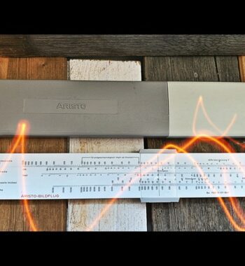 Aristo 956 Bildflug civilian airplane Photo slide rule 1970 Germany