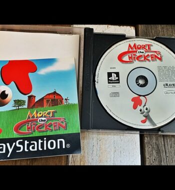 Mort the Chicken PS1 video game PAL box manual 2000 Japan