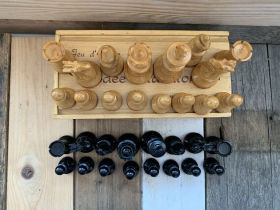 Lardy staunton Chess set K74 larger size weighted 1960 France - Image 4