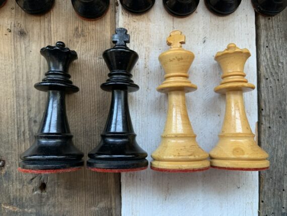 Lardy staunton Chess set K74 larger size weighted 1960 France - Image 7