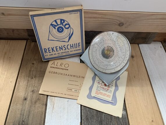 Alro 600E Electro Slide rule metal case full set 1960 Holland - Image 5