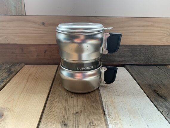 Durobor UMAL single serve aluminum drip pot 1970 Belgium