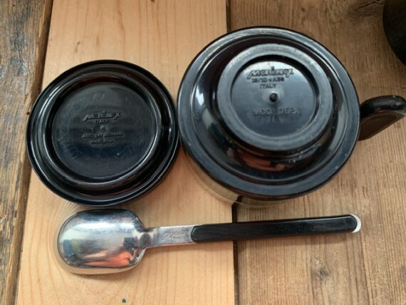 3x Morinox Italy STAR TREK espresso cup saucer spoon set 1980 Italy - Image 5