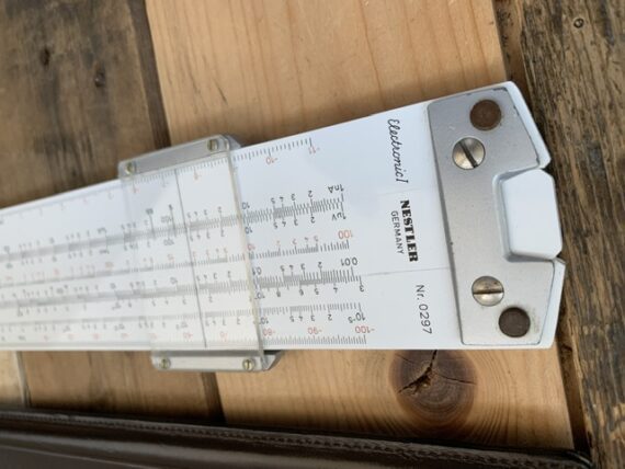 Nestler Electronic I slide rule 0297 sleeve 1970 Germany