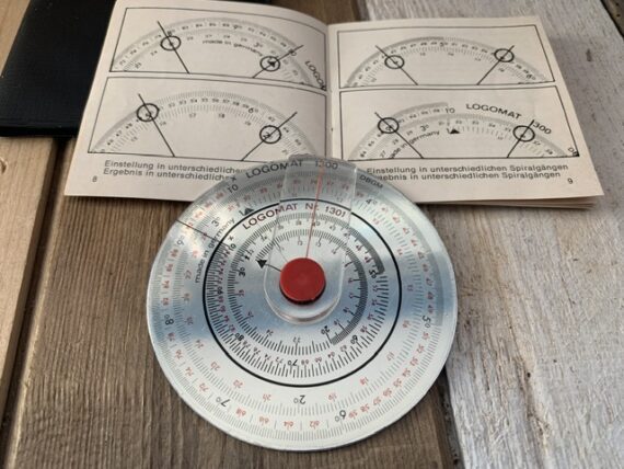 Logomat 1300 1301 circular slide rule full set 1960 Germany