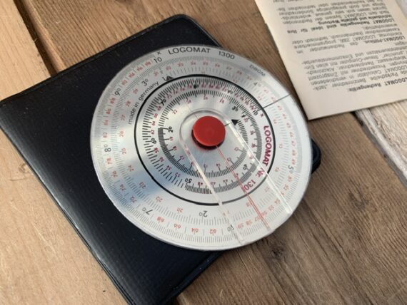 Logomat 1300 1301 circular slide rule full set 1960 Germany
