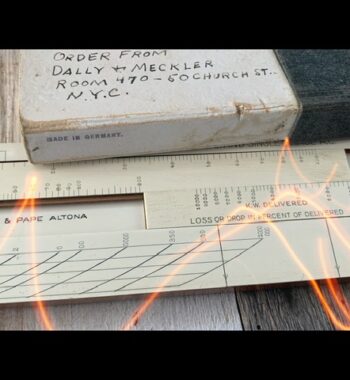 Dennert Pape CC Moler Electric line calculator slide rule 1935 Germany USA