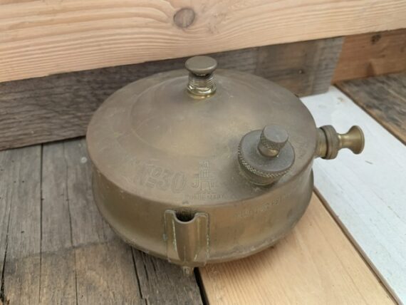 Phoebus 30 small brass camping stove in tin 1950 Austria - Image 8