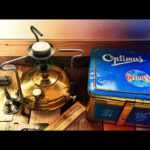 Optimus 48L brass camping Stove in tin 1960 Sweden