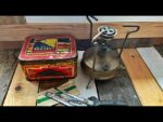 Phoebus 30 small brass camping stove in tin 1950 Austria