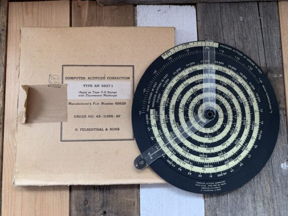 Felsenthal computer altitude correction airplane circular slide rule 1960 USA - Image 4