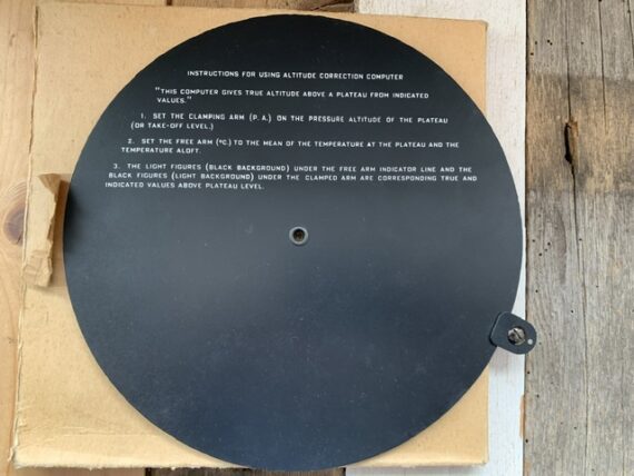 Felsenthal computer altitude correction airplane circular slide rule 1960 USA - Image 6