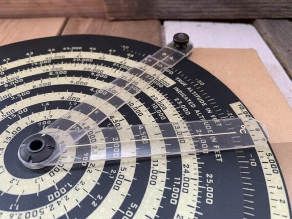 Felsenthal computer altitude correction airplane circular slide rule 1960 USA