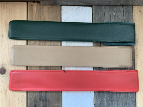 3x Reiss 3223 3204 3201 metal slide rules in pouch 1950 DDR Germany - Image 7