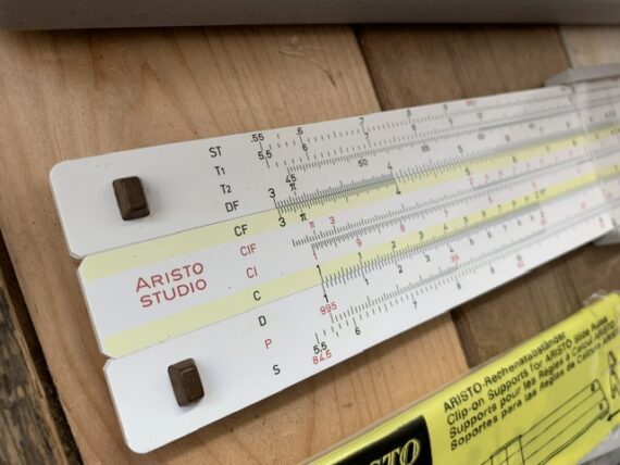 Aristo Studio 0968 slide rule full set feet 1970 Germany - Image 6
