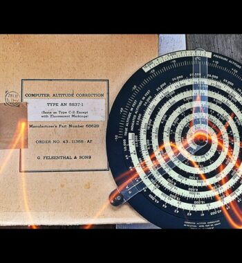 Felsenthal computer altitude correction airplane circular slide rule 1960 USA