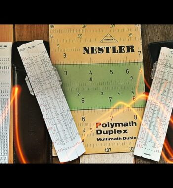 Nestler 0130 Multimath 0129 Polymath-Duplex pocket slide rules manual 1970 Germany