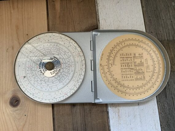 Alro 300D Slide rule metal case 1950 Holland