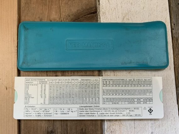 VEB Mantissa TRS-mini pocket machine time slide rule sleeve 1970 GDR Germany - Image 3