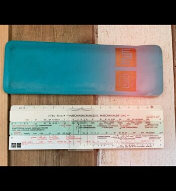 VEB Mantissa TRS-mini pocket machine time slide rule sleeve 1970 GDR Germany