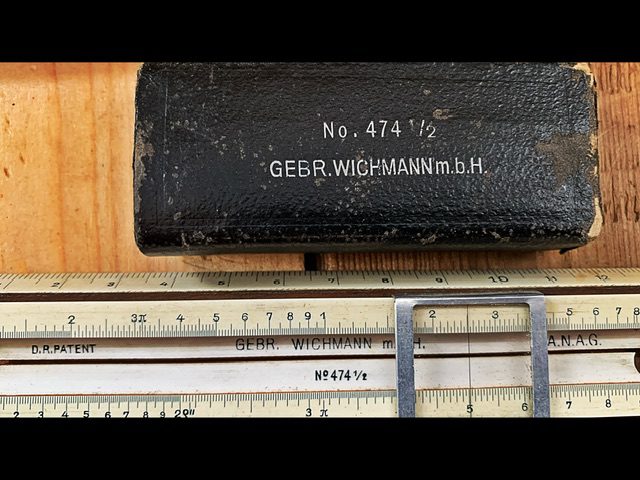 Nestler Wichmann 474 1/2 Rietz pocket slide rule Germany 1920