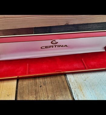 Certina red mens dress watch box 1960 Switzerland