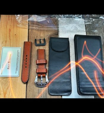 Kain Heritage 22mm Burgundy leather blue stitching strap 2013 Hong Kong