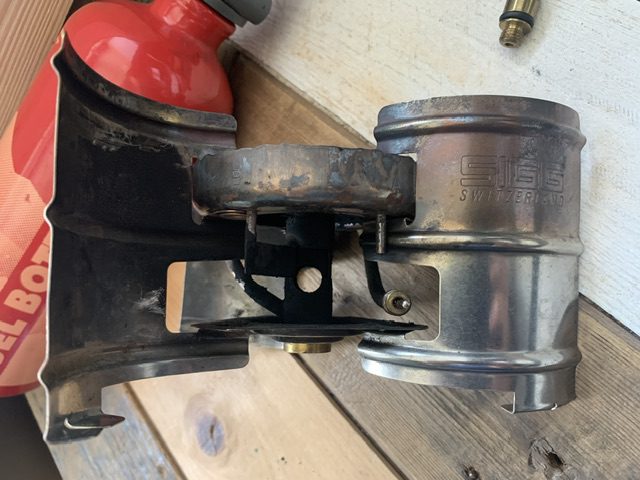 Sigg Fire Jet travel stove complete with bottle pump 2000's
