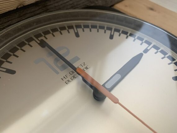 Philips H.F. Electronic design wall clock 1980 Western Germany