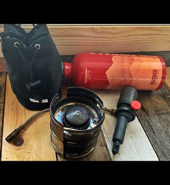 Sigg Fire Jet travel stove multi fuel bottle pump 2000's Switzerland