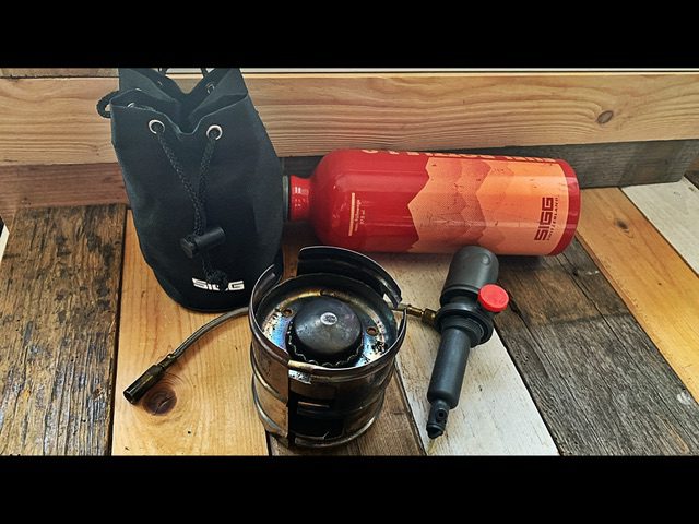 Sigg Fire Jet travel stove multi fuel bottle pump 2000's Switzerland