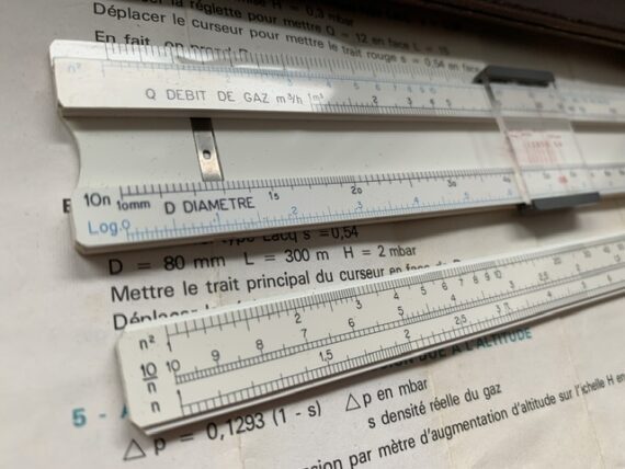 Graphoplex Gas de France pocket slide rule 1960 France - Image 6