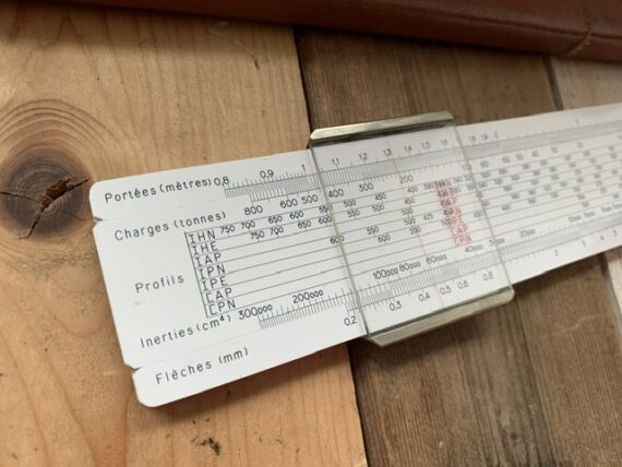 Graphoplex Fleximax sys Potzsch steel beam construction slide rule 1960 France - Image 7