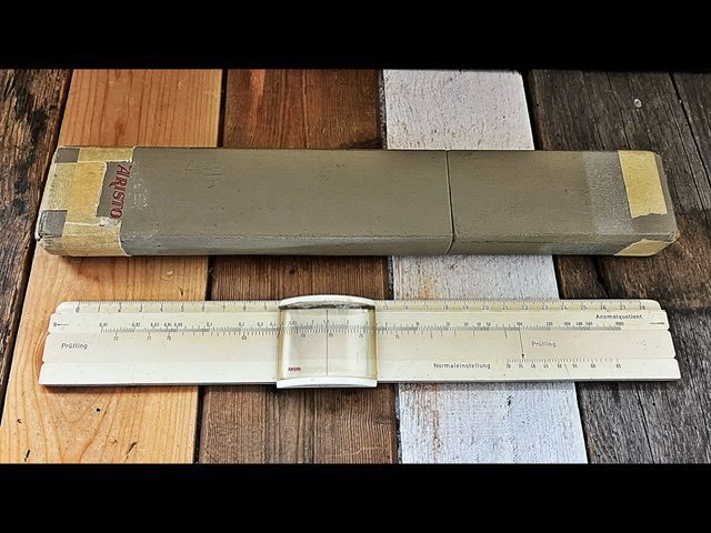 Aristo 10046 color vision test optometrists slide rule 1950 Germany