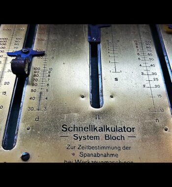 Early Schnellkalkulator Bloch Machine time calculator 1920 Germany