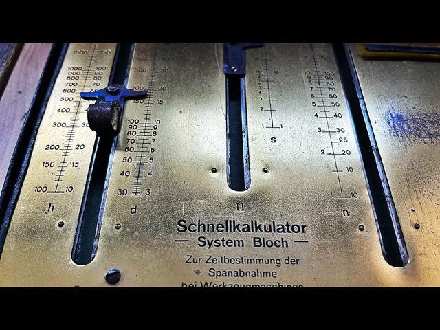 Early Schnellkalkulator Bloch Machine time calculator 1920 Germany