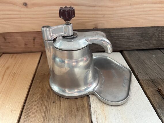 Mignon 2 cup moka pot OMG Italy 1950 red swing knob
