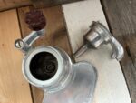 Mignon 2 cup moka pot OMG Italy 1950 red swing knob